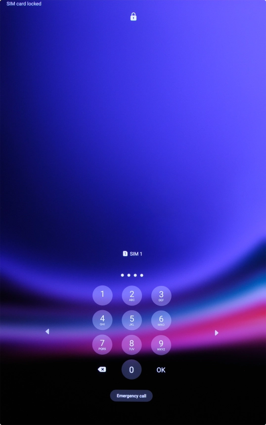 If you're asked to key in your PIN, do so and press OK. The default PIN is 1111.