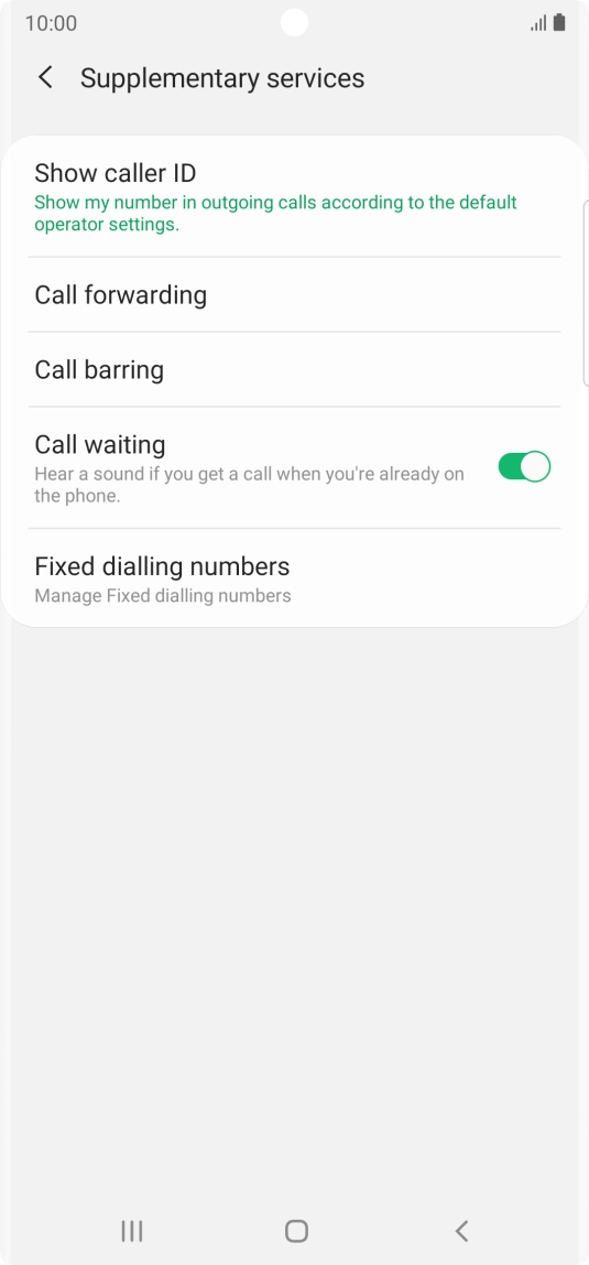 Press Fixed dialling numbers.