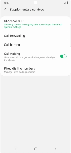 Press Call forwarding.