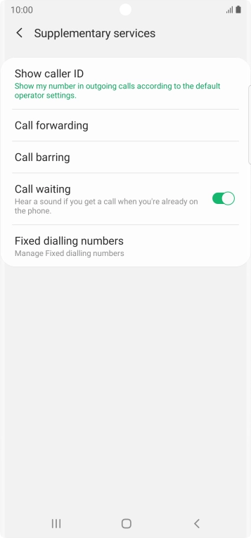 Press Call forwarding.