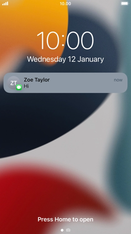 Press the required notification and follow the instructions on the screen to use the selected function.