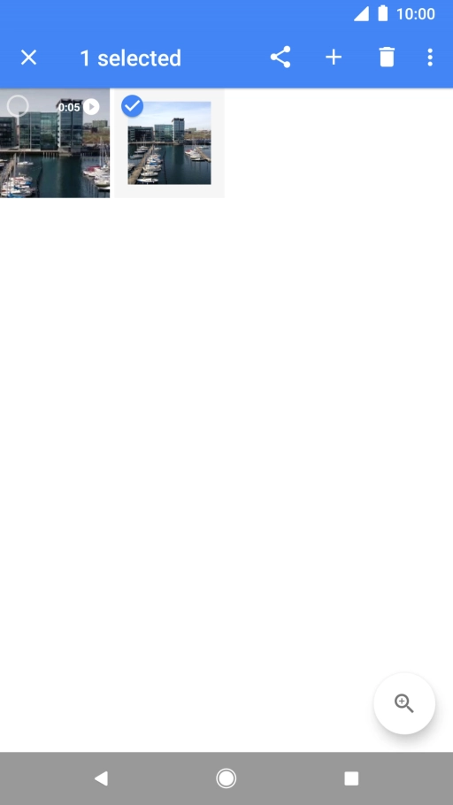 Press the required pictures or video clips to add them.