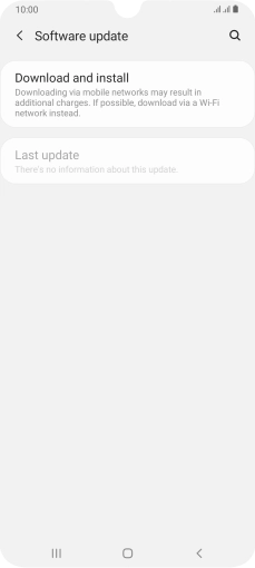 Press Download and install. If a new software version is available, it's displayed. Follow the instructions on the screen to update the phone software.