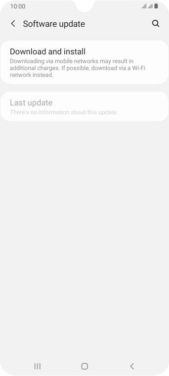 Press Download and install. If a new software version is available, it's displayed. Follow the instructions on the screen to update the phone software.