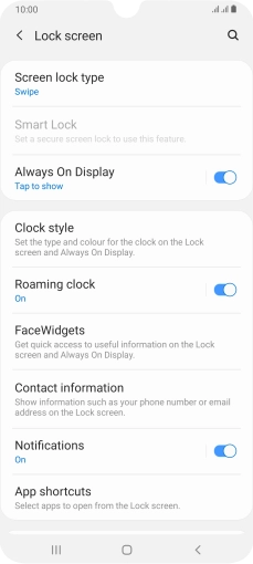 Press Screen lock type.