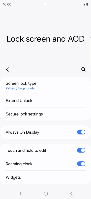 Press Screen lock type and key in the additional phone lock code you created earlier.