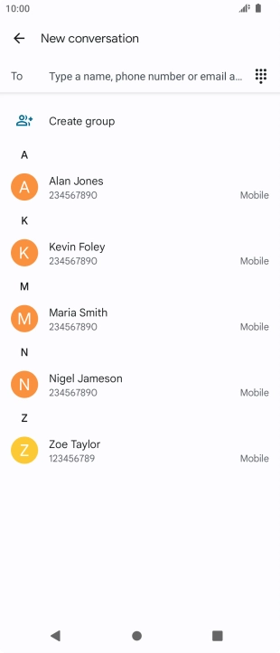 Press the field next to 