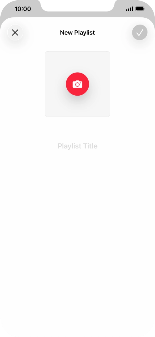 Press the text input field and key in a name for the playlist.
