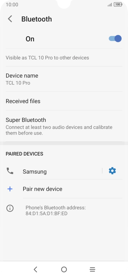 Press the Home key to return to the home screen.