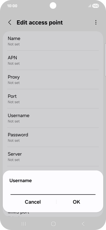 Key in eesecure and press OK.