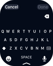 Press the microphone icon to turn on voice input.