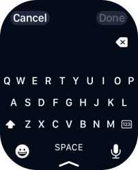 Press the microphone icon to turn on voice input.