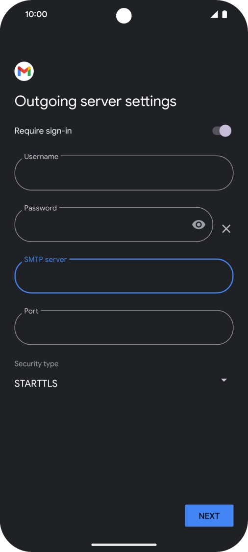 Press the field below 