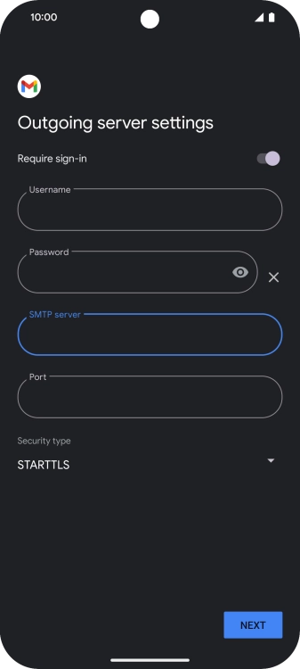 Press the field below 