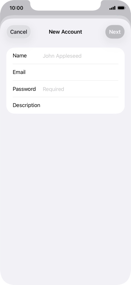 Press Name and key in the required sender name.