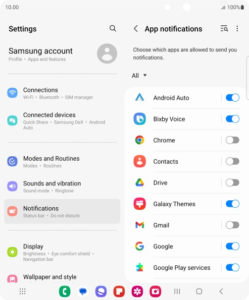 Press the drop down list.