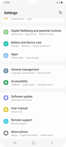 Press Software update.