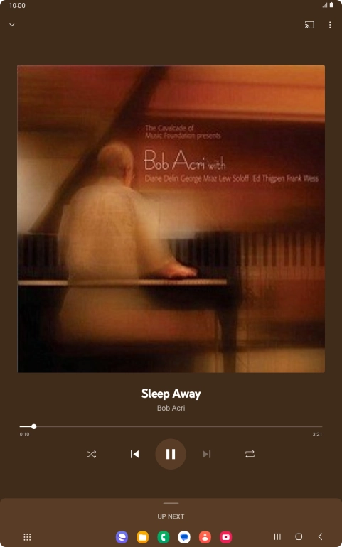 Press arrow right to go to the next audio file.