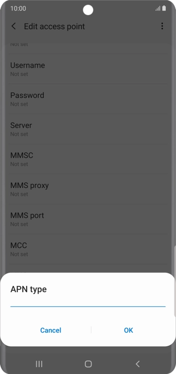 Key in mms and press OK.