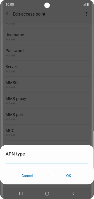 Key in mms and press OK.