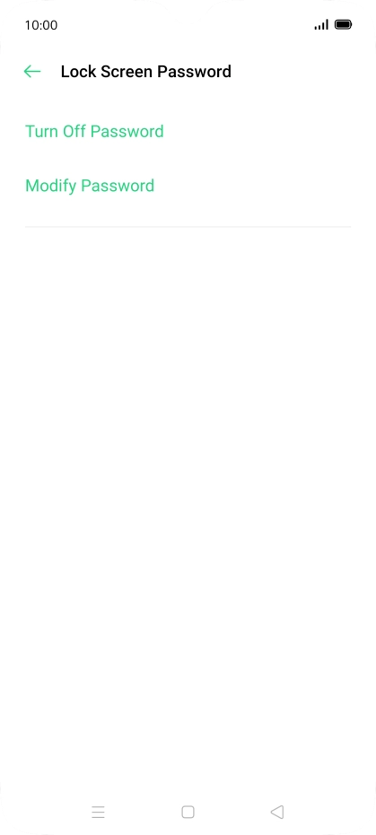 Press Turn Off Password.