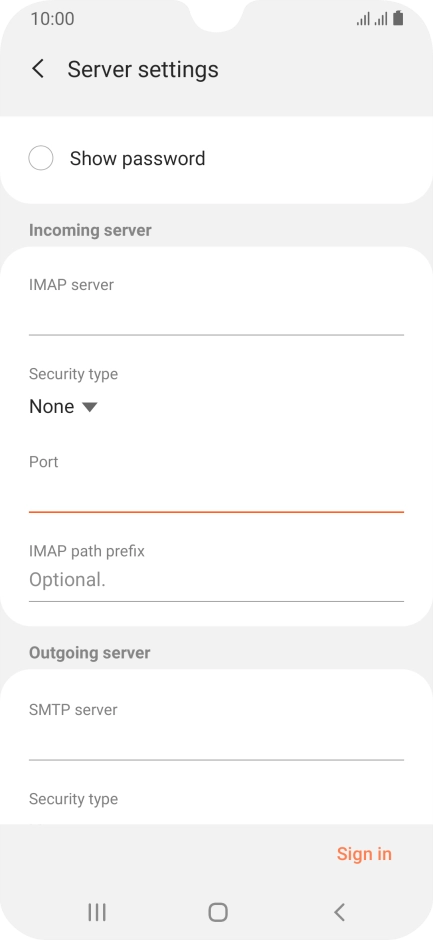 Press the field below 