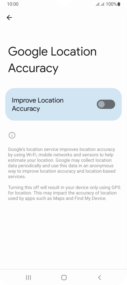 If you press the indicator next to 