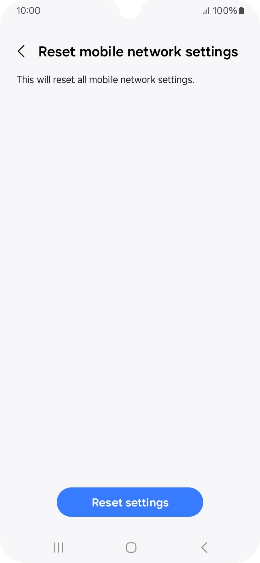 Press Reset settings.