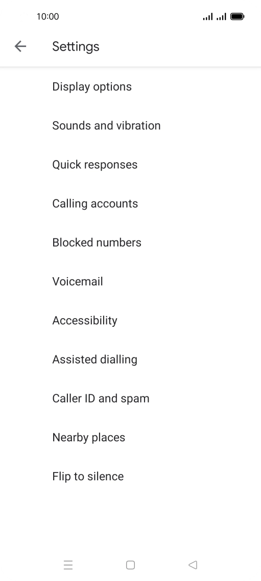 Press Calling accounts.