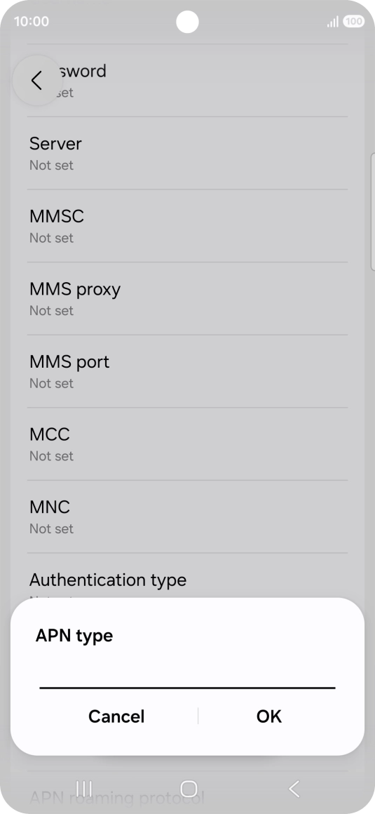 Key in mms and press OK.