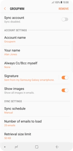 Press the indicator next to 