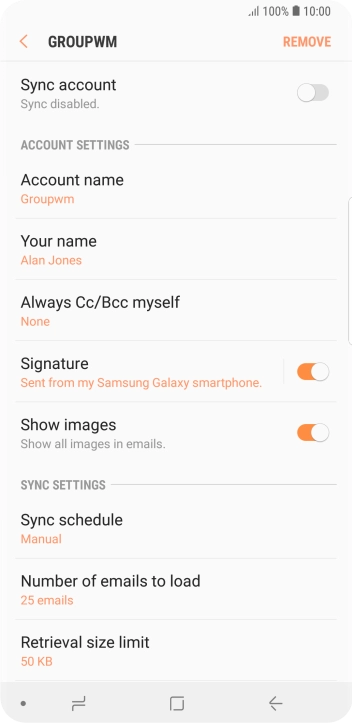 Press the indicator next to 