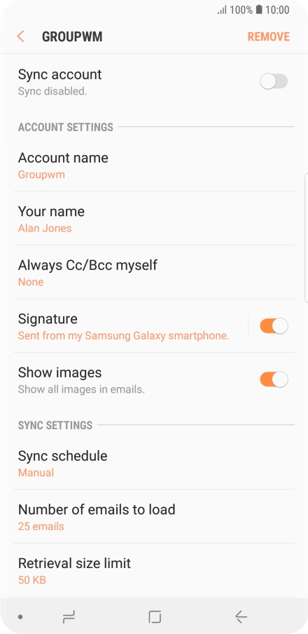 Press the indicator next to 