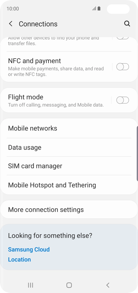 Press Mobile Hotspot and Tethering.