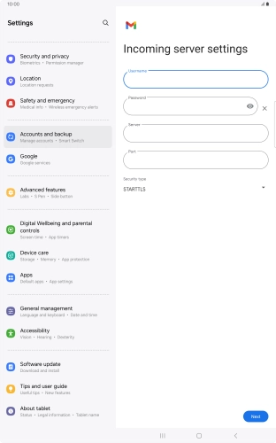 Press the field below 
