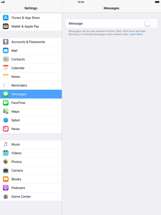Press the indicator next to 