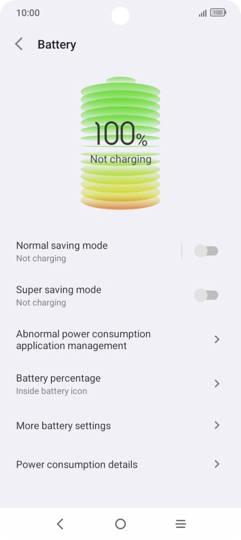 Press Normal saving mode.