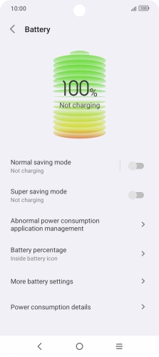 Press Normal saving mode.