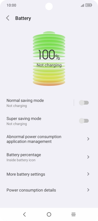 Press Normal saving mode.