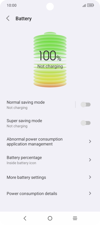 Press Normal saving mode.
