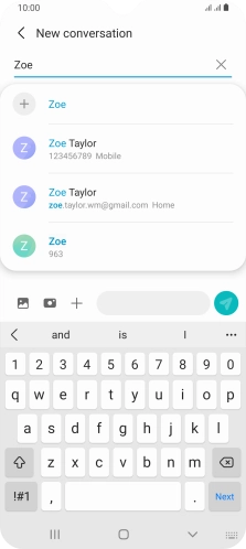 Press the required contact.