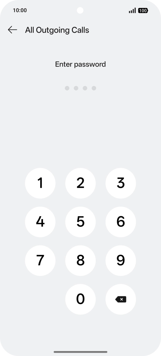Key in your barring password.