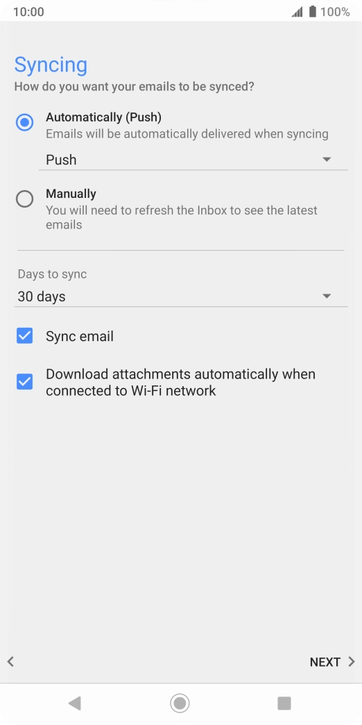Press the drop down list below 