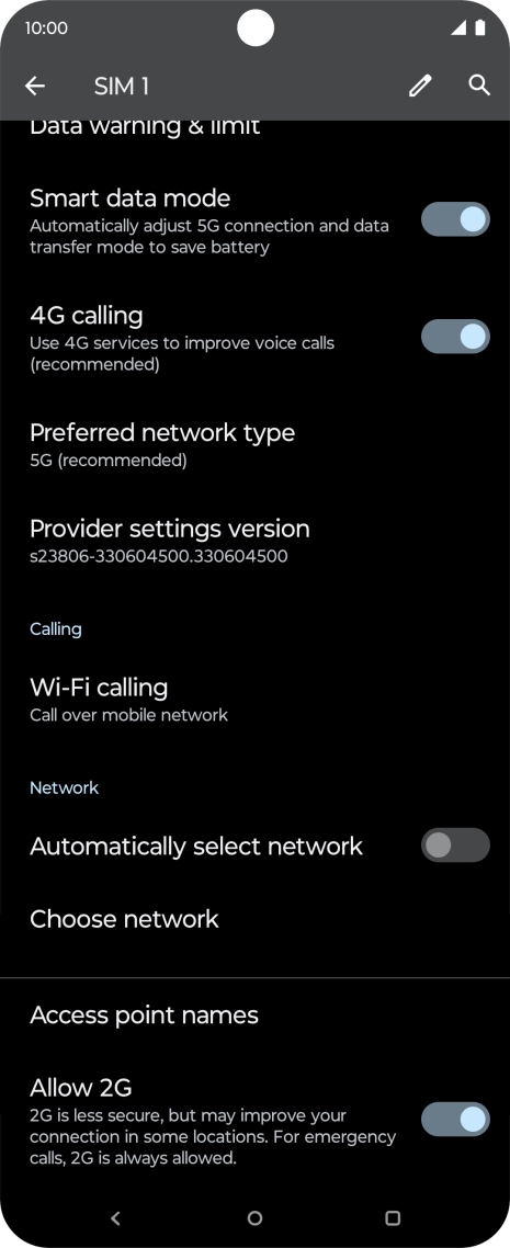 Press the indicator next to 