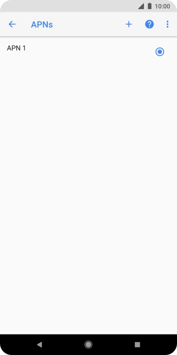 Press the new data connection icon.