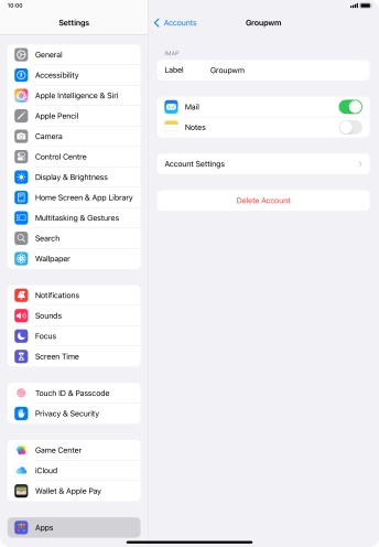 Press Account Settings.