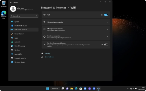 Click Show available networks.
