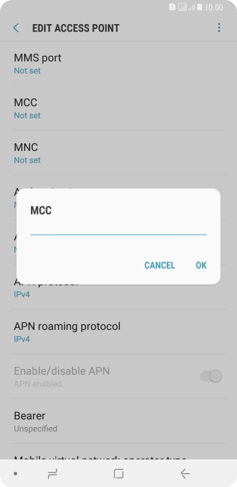 Key in 234 and press OK.