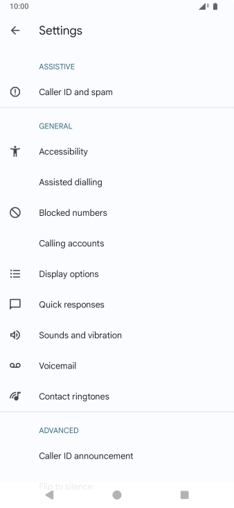 Press Calling accounts.