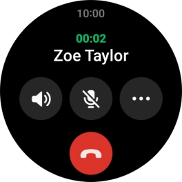 Press the end call icon.